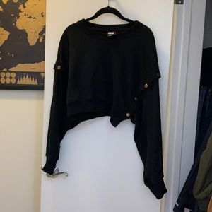 Ivy Park Black cropped sweatshirt